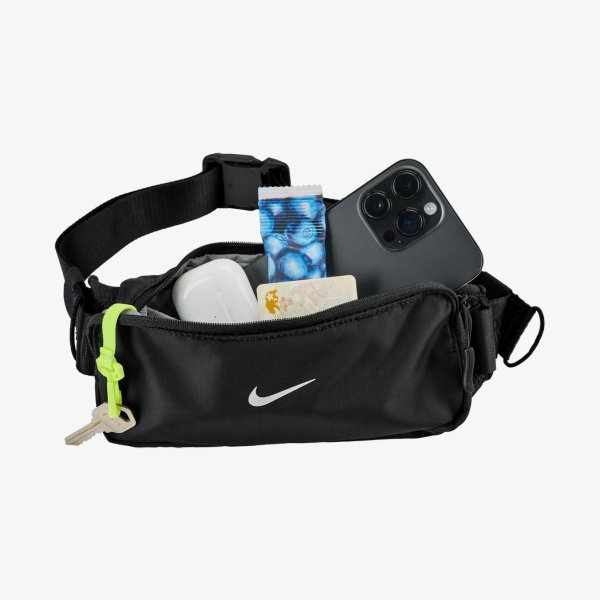 Сумка на пояс NIKE TEMPO WAISTPACK BLACK/BLACK/SILVER OSFM