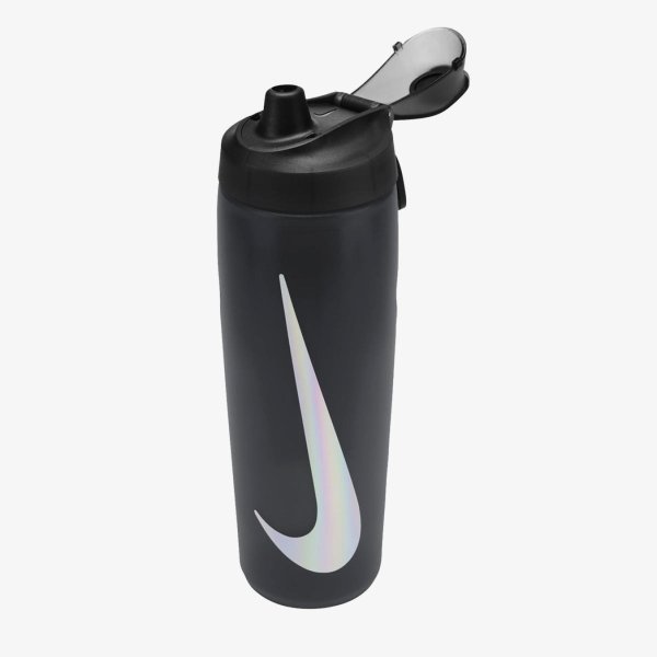 Бутылка NIKE REFUEL BOTTLE LOCKING LID 24 OZ ANTHRACITE/BLACK/SILVER IRIDESCENT 24OZ