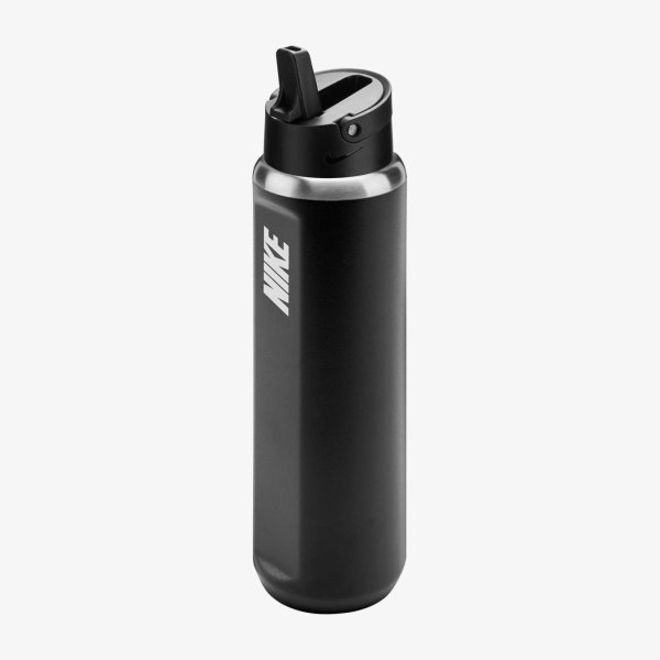 Бутылка NIKE SS RECHARGE STRAW BOTTLE 24 OZ RFSH BLACK/BLACK/WHITE 24OZ