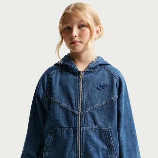 Дитяча толстовка NIKE K NSW WR DENIM FZ JACKET