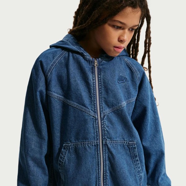 Дитяча толстовка NIKE K NSW WR DENIM FZ JACKET