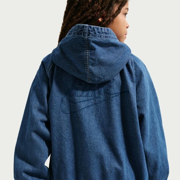 Дитяча толстовка NIKE K NSW WR DENIM FZ JACKET