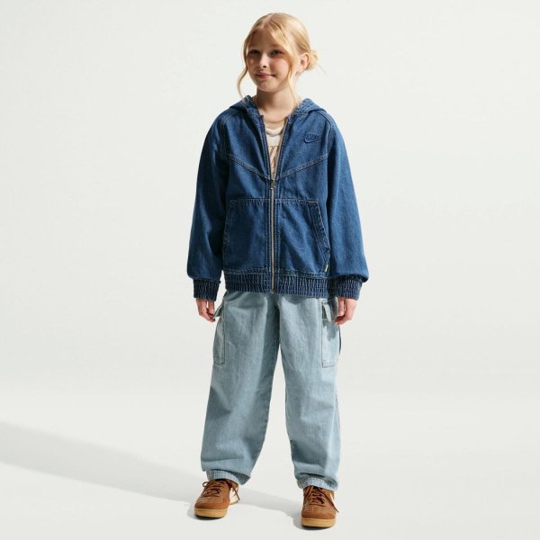 Дитяча толстовка NIKE K NSW WR DENIM FZ JACKET