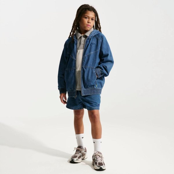 Дитяча толстовка NIKE K NSW WR DENIM FZ JACKET