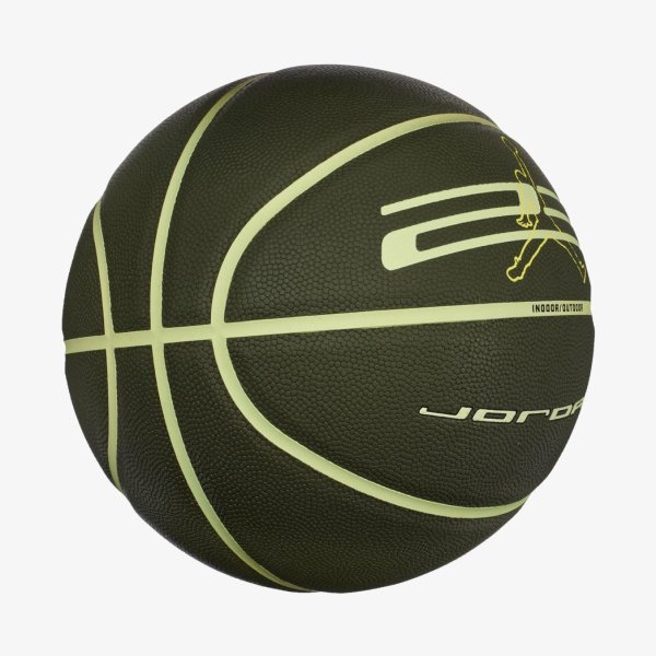 М'яч баскетбольний JORDAN ULTIMATE 2.0 8P DEFLATED CARGO KHAKI/LUMINOUS GREEN/BLACK/LUMINOUS GREEN 07