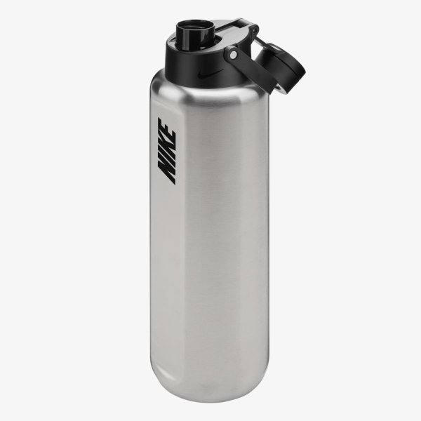 Бутылка NIKE SS RECHARGE CHUG BOTTLE 32 OZ RFSH BRUSHED STAINLESS STEEL/BLACK/BLACK 32OZ