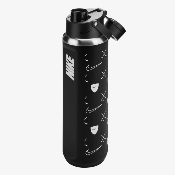 Бутылка NIKE SS RECHARGE CHUG BOTTLE 24 OZ GRAPHIC RFSH BLACK/BLACK/WHITE 24OZ