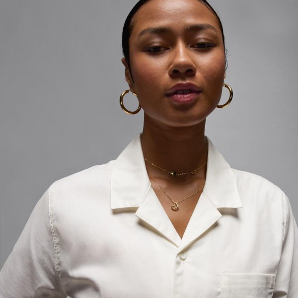 Женская рубашка JORDAN W J SS WOVEN TOP ROSE