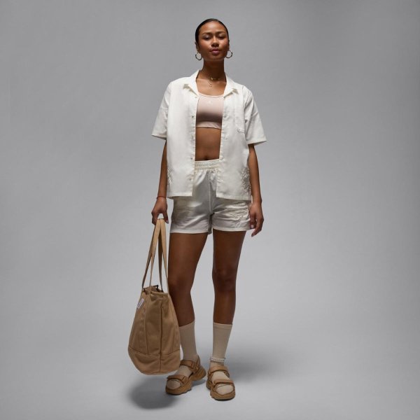 Женская рубашка JORDAN W J SS WOVEN TOP ROSE