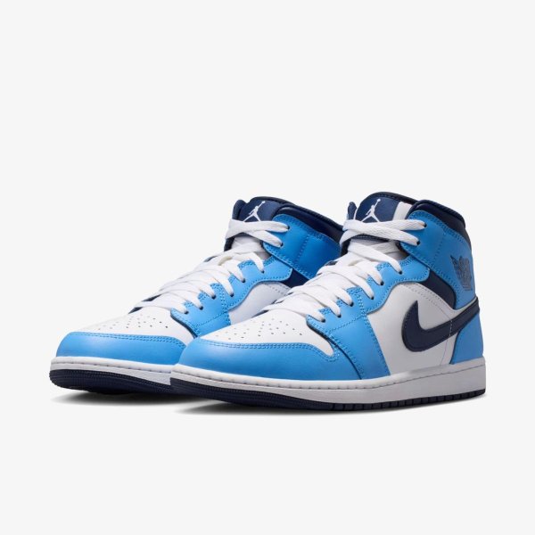Мужские кроссовки AIR JORDAN 1 MID UNIVERSITY BLUE / MIDNIGHT NAVY