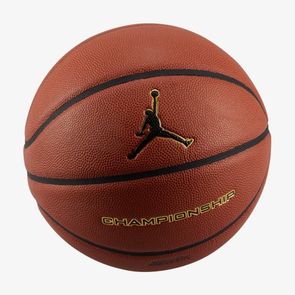 Мяч баскетбольный JORDAN CHAMPIONSHIP 8P DEFLATED NFHS AMBER/BLACK/METALLIC GOLD/BLACK 07