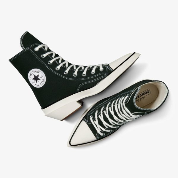 Жіночі кеди CONVERSE CHUCK 70 DE LUXE POINTED HI BLACK / WHITE