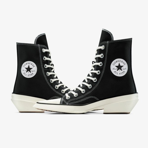 Жіночі кеди CONVERSE CHUCK 70 DE LUXE POINTED HI BLACK / WHITE