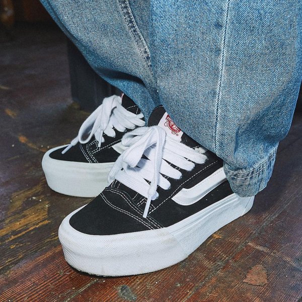 Мужские кеды Vans KNU STACK BLACK / WHITE