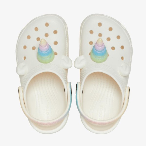 Детские тапочки CROCS CLASSIC CLOG IAM RAINBOW UNICORN CHALK (TD)