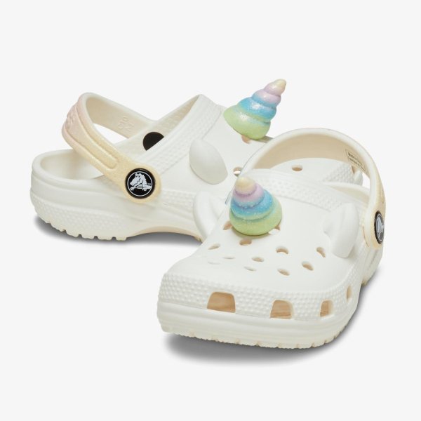 Детские тапочки CROCS CLASSIC CLOG IAM RAINBOW UNICORN CHALK (TD)