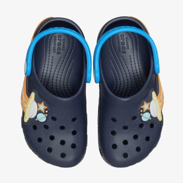 Детские тапочки CROCS CLASSIC CLOG UFO LIGHTS NAVY (TD)