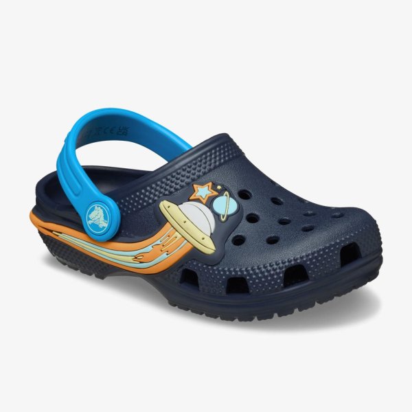 Детские тапочки CROCS CLASSIC CLOG UFO LIGHTS NAVY (TD)